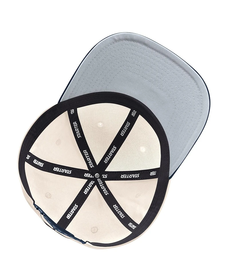 Starter Men's Cream/Navy Chicago Blackhawks Blue Wave Classic Adjustable Hat