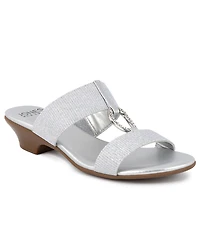 Jones New York Women's Eanna Ornamented Double Band Dress Sandals