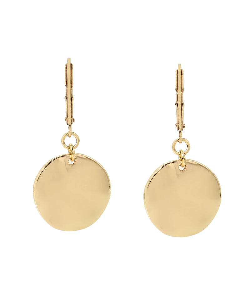Robert Lee Morris Soho Gold Disc Drop Earrings