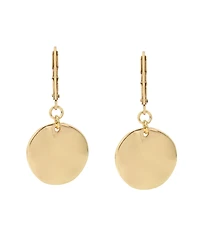 Robert Lee Morris Soho Gold Disc Drop Earrings