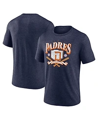 Fanatics Men's Heather Navy San Diego Padres Home Team Tri-Blend T-Shirt