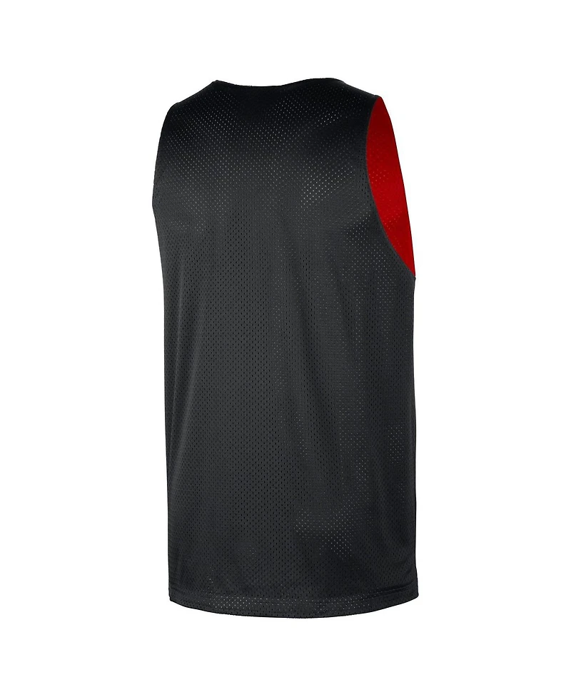Nike Men's Red/Black Chicago Bulls Courtside Reversible Mesh Practice jersey