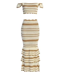 Jluxlabel Women's Corazon Ruffle Skirt Set