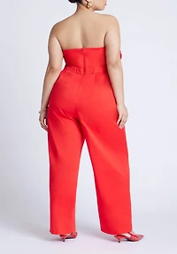 Eloquii Women's Plus Size Flower Jumpsuit