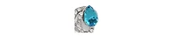 Sohi Women's Silver-Plated Stone Stud Earrings
