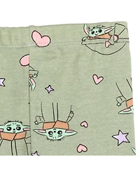Star Wars Girls The Mandalorian Yoda T-Shirt and Leggings Outfit Set