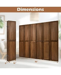 Rotating Pegboard Display with 360° Metal Hinges – Solid Wood Frame for Retail or Home Organization