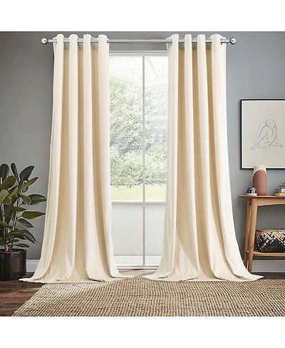 Heavyweight Velvet Grommet Curtain Panels (Set of 2
