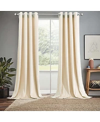 Heavyweight Velvet Grommet Curtain Panels (Set of 2