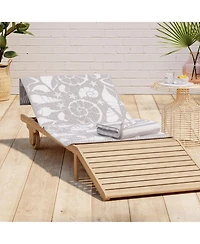 Linery & Co. 100% Cotton Jacquard 2 Pack Summer Beach Towels, 30" x 60"