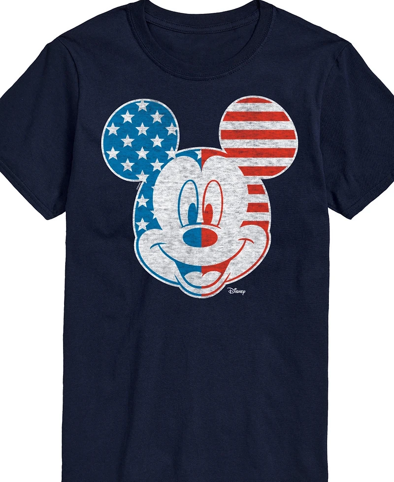 Airwaves Men's Disney Mickey Mouse American Short Sleeve T-Shirt