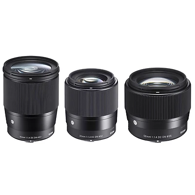 Sigma 16mm, 30mm, 56mm f/1.4 Dc Dn Contemporary 3-Lens Kit for Micro Four Thirds