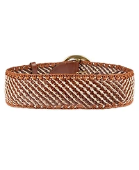 Sam Edelman Women's Raffia and Leather Woven Belt