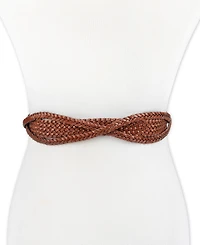 Sam Edelman Women's Genuine Leather Twisted Braid Belt