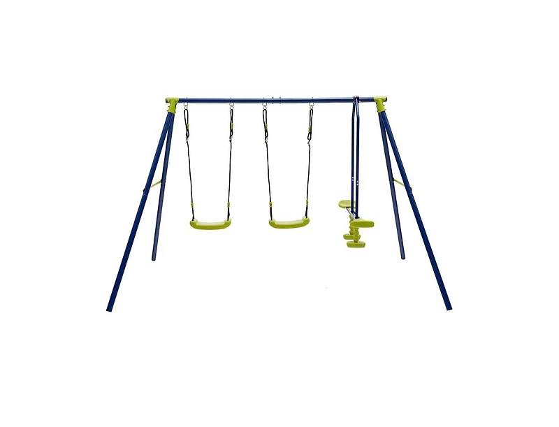 440 Pounds Kids Swing Set with Two Swings and One Glider