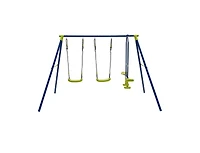 440 Pounds Kids Swing Set with Two Swings and One Glider