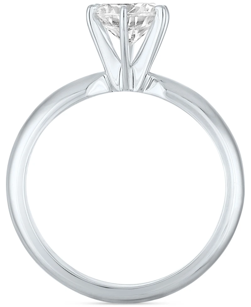Gia Certified Diamond Solitaire Engagement Ring (1 ct. t.w.) in 14k White Gold
