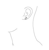 Bling Jewelry Set of 3 Simulated Pearl Ball Stud Earrings 10MM Sterling Silver