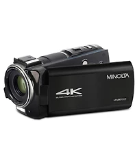 Minolta MN4K100Z 28MP 4K Ultra Hd 3.5" Touchscreen Night Vision Camcorder, Black