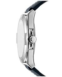 Dkny Men's Modernist Dark Blue Leather Strap Watch, 42mm