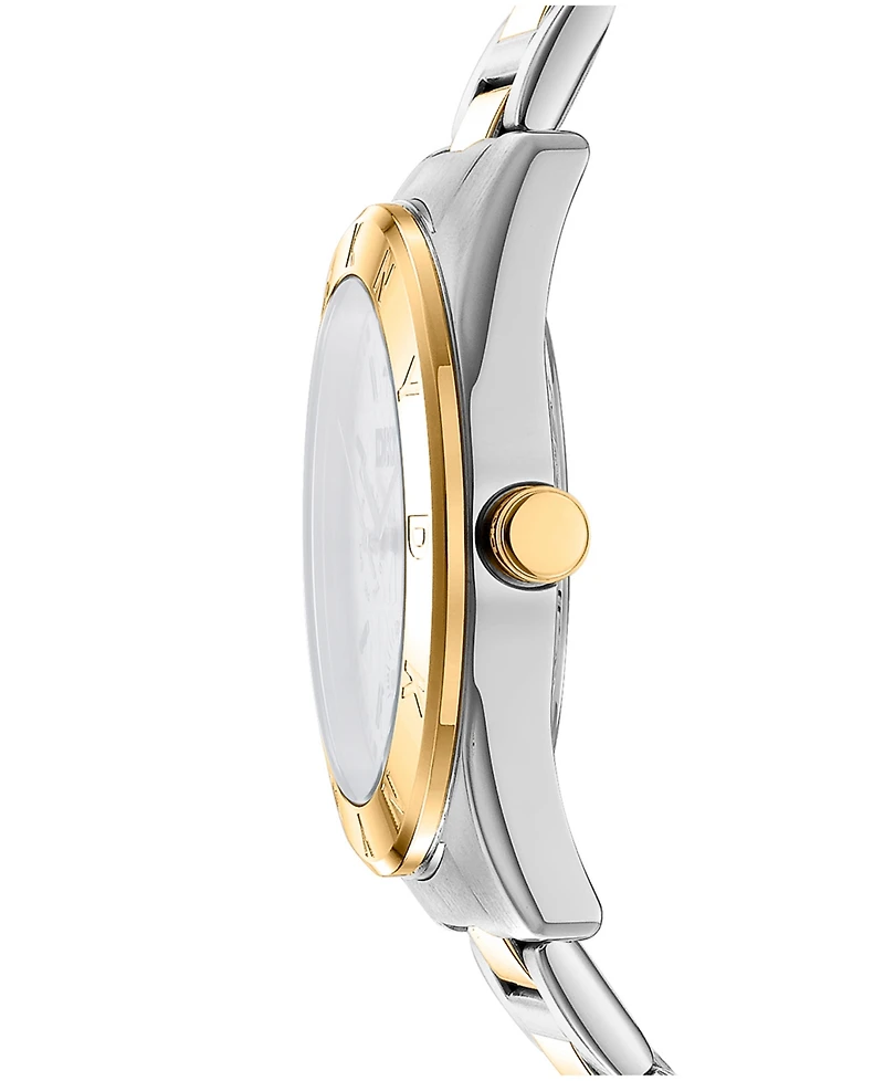 Dkny Women's Chambers Multi Sport Chronograph Silver Dial Gold Two-Tone Stainless Steel Bracelet Watch 36mm
