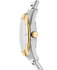 Dkny Women's Chambers Multi Sport Chronograph Silver Dial Gold Two-Tone Stainless Steel Bracelet Watch 36mm