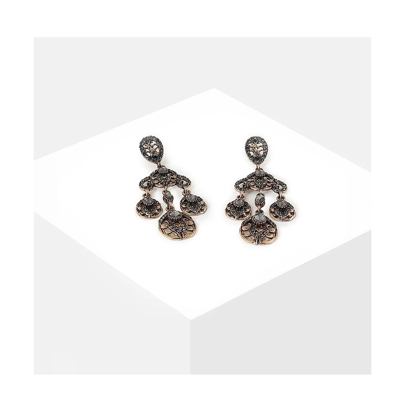 Sohi Women's Trendy Designer Stone Drop Earrings