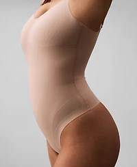 Calvin Klein Women's Stay-Put Firm Mesh Thong Bodysuit QF8295