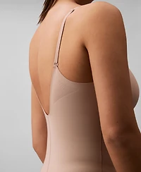 Calvin Klein Women's Stay-Put Firm Mesh Thong Bodysuit QF8295