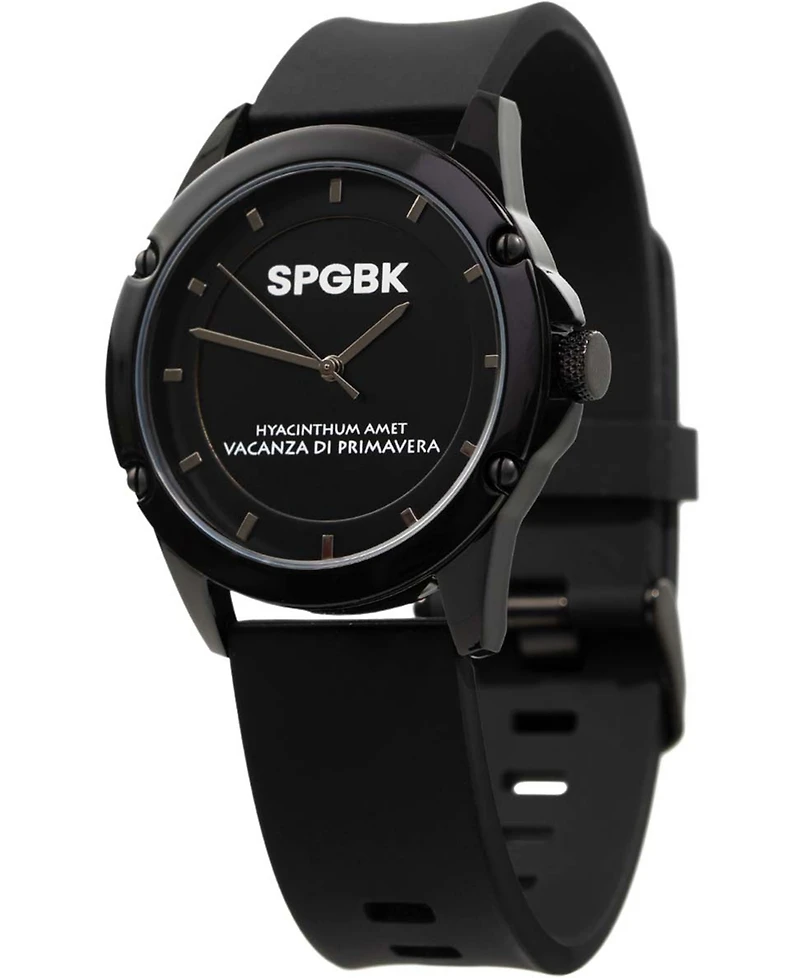 Spgbk Watches Unisex Bordeaux Black Silicone Band Watch 44mm