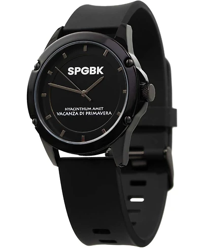 Spgbk Watches Unisex Bordeaux Black Silicone Band Watch 44mm