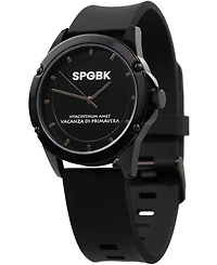 Spgbk Watches Unisex Bordeaux Black Silicone Band Watch 44mm