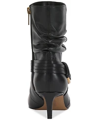 Vince Camuto Women's Kirpa Slouch Embellished Mid-Heel Dress Booties