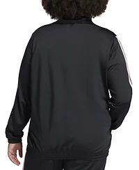 adidas Plus Size Essentials Tricot Three Stripes Track Jacket