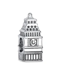 Bling Jewelry Set of 2 London Big Ben and Double Decker Bus Charm Bead Sterling Silver