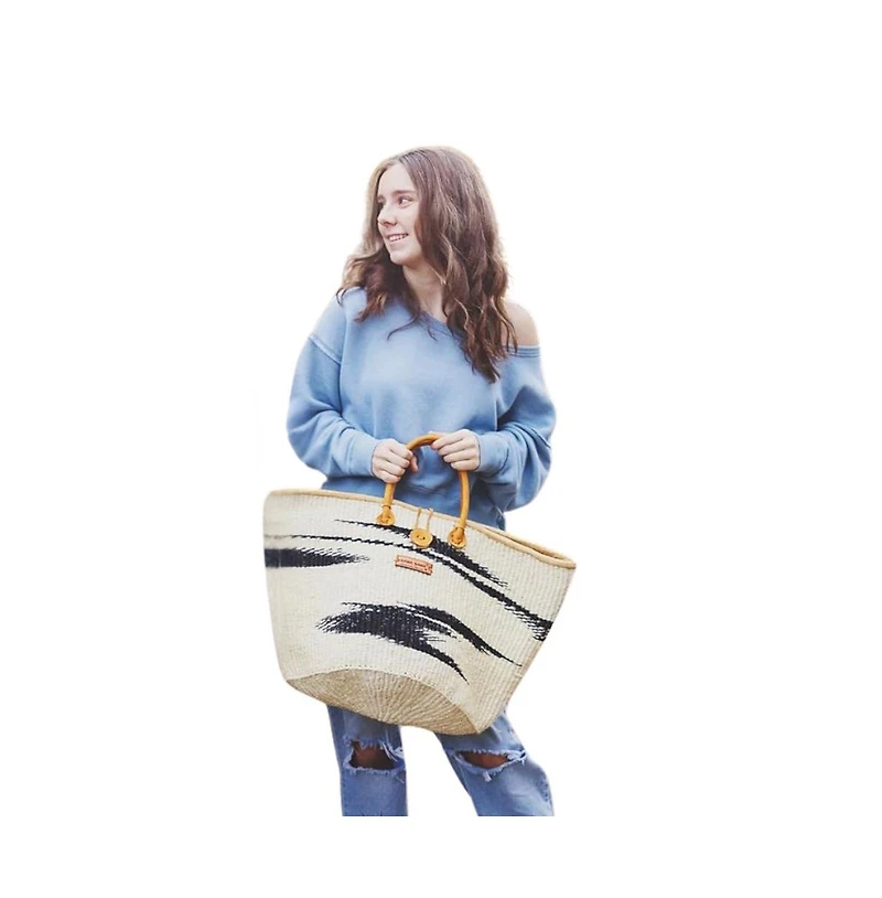 Balance Peace Handmade Sisal Straw Basket Tote Bag