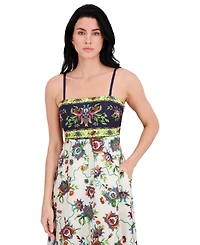 Siena Women's Printed Square-Neck Sleeveless Maxi Dress