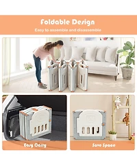 Costway Baby 14 Panel Foldable Playpen Activity Center