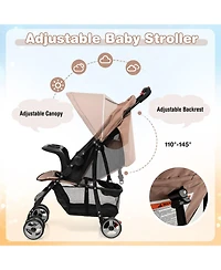 Costway Toddler Foldable Lightweight Stroller Travel Pushchair 5-Point Safety System