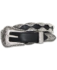 Good American Women's Skinny Faux-Leather Western Belt