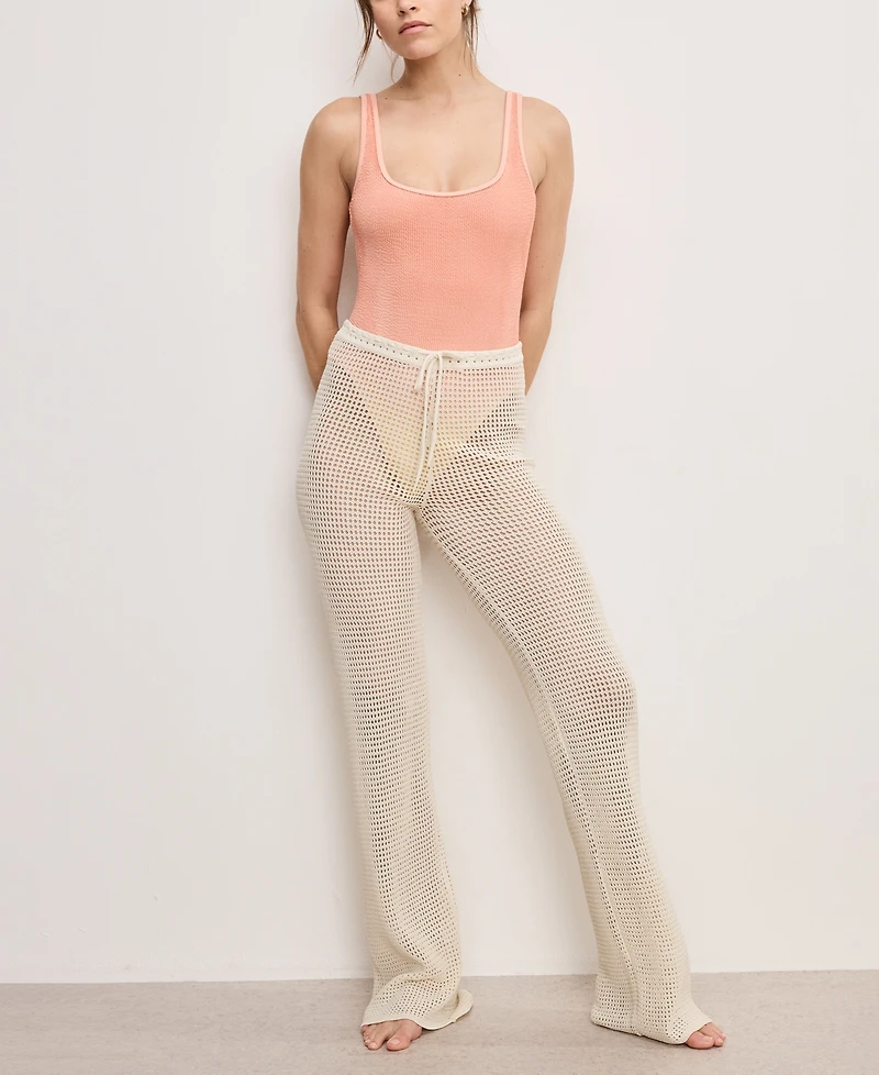Good American Women's Crochet Pants Swim Cover-Up