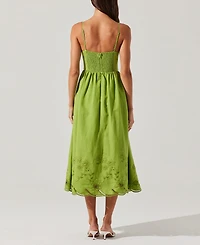 Astr the Label Women's Kaidi Embroidered Midi Dress