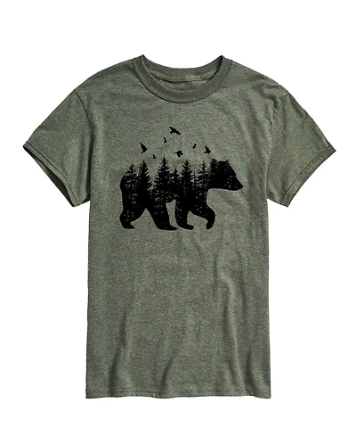 Airwaves Men's Forest Bear Silhouette Short Sleeve T-Shirt