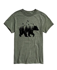 Airwaves Men's Forest Bear Silhouette Short Sleeve T-Shirt