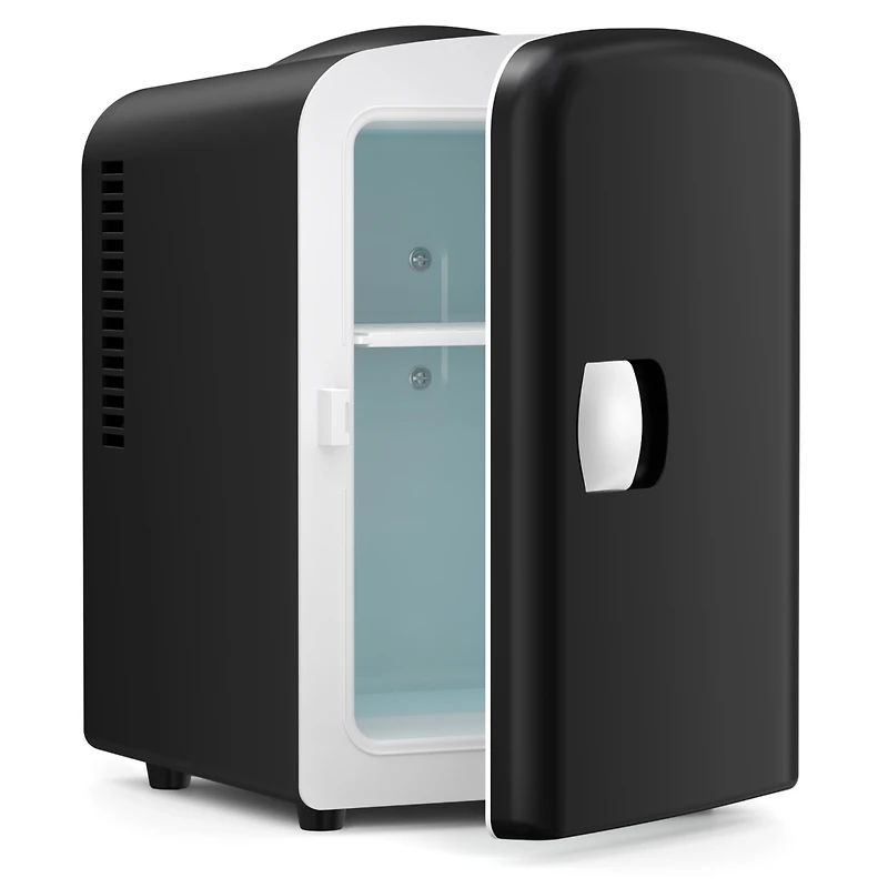 Cowsar Compact Refrigerator, Portable Mini Fridge, Skin Care 4L Capacity/6 Cans, for Bedroom, Car, Office & Dorm, Small Cooler for Cosmetics, Beverage