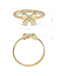 Devata Bow Ring in 14K Gold, Size 8, approx. 1.7 grams.