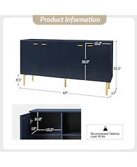 Brian 63"Wide 4 Door Sideboard