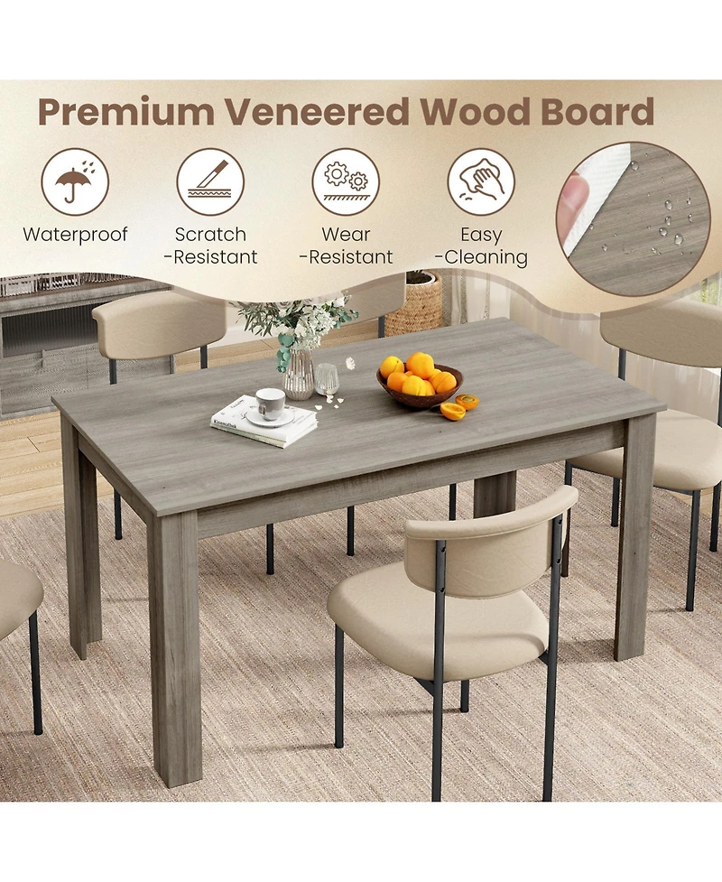 Rectangular Modern Dining Kitchen Table – Contemporary Dining Table for Kitchen or Dining Room