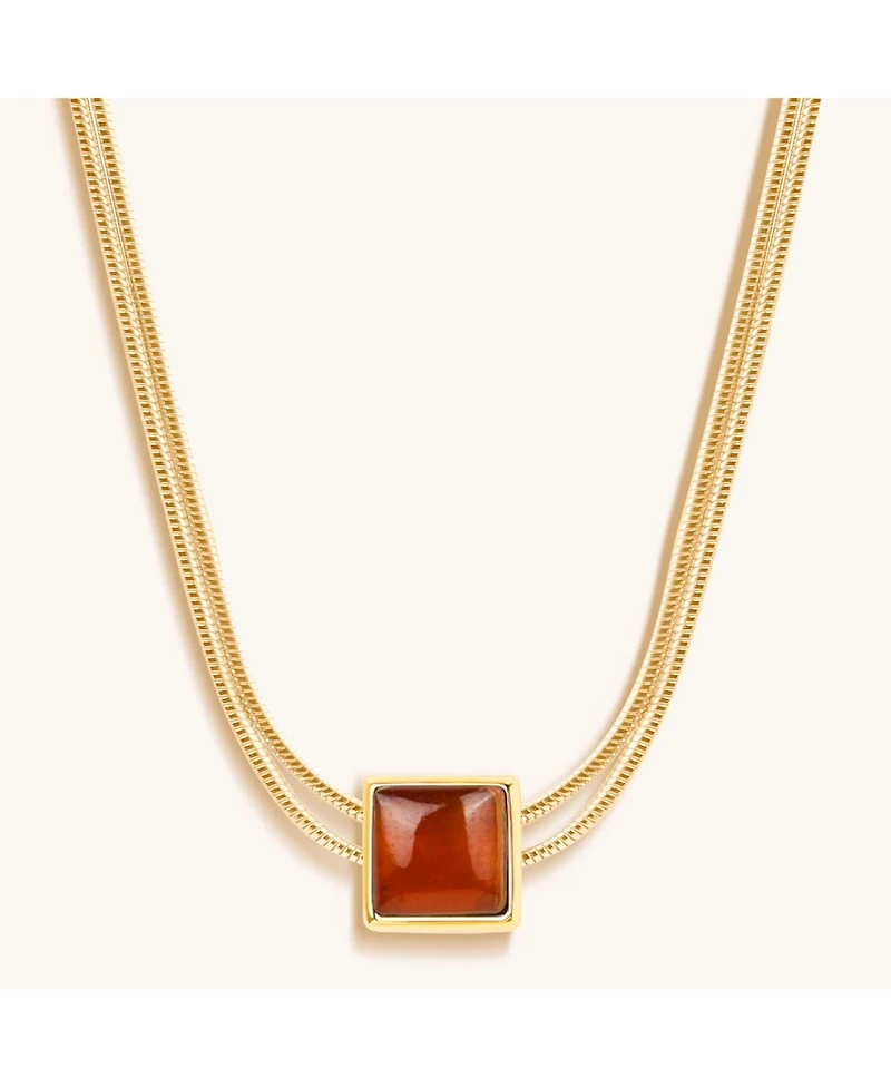 Renew & Energize Garnet Evil Eye January Birthstone Necklace