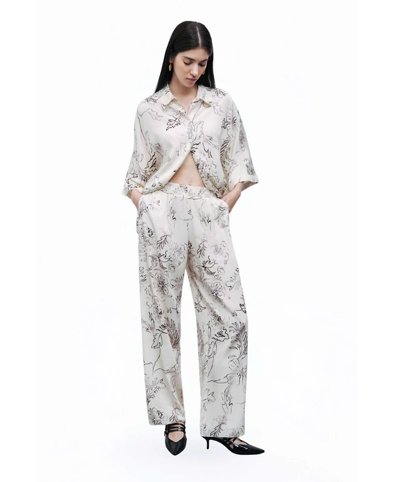 Nocturne Women's Patterned Jacquard Pants